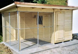 Produkt Vogelhaus mit Voliere